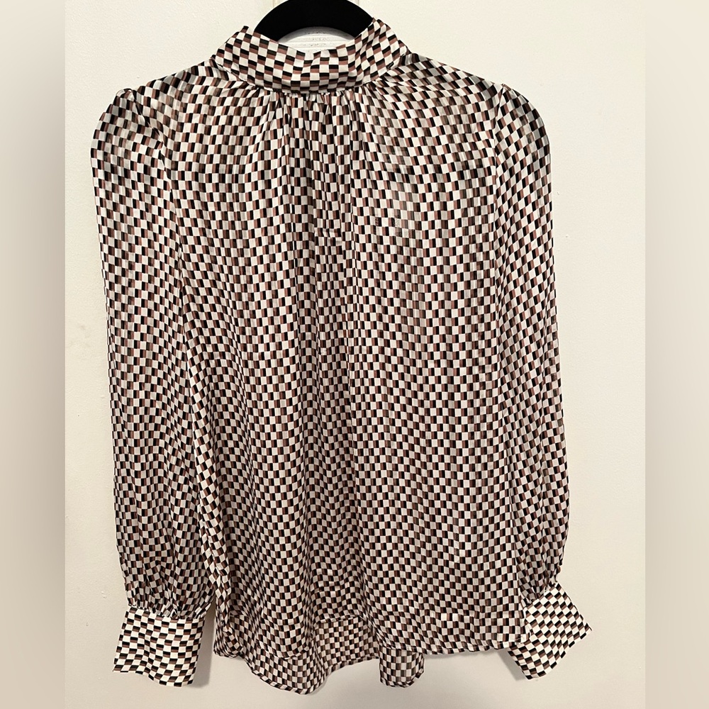 H&M Stand-up Collar Satin Blouse | Sz. M | NWT